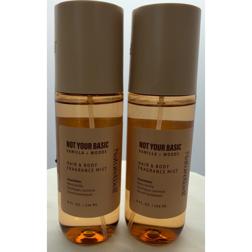 Naturewell Not Your Basic Vanilla + Woods Hair & Body Fragrance Mist 8oz 2pk